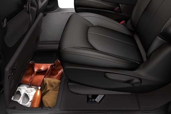 Interior shot showcasing storage space in the 2025 Chrysler Grand Caravan.