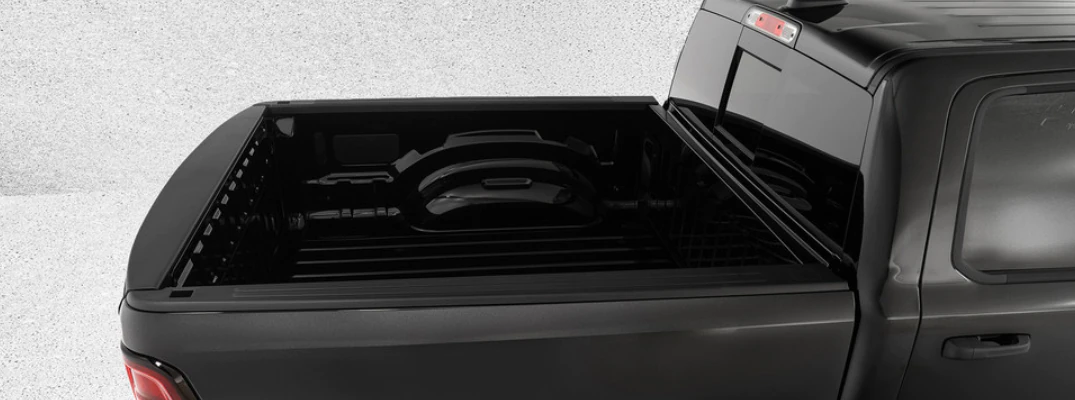 2026 Ram 1500 Black Express bed close-up