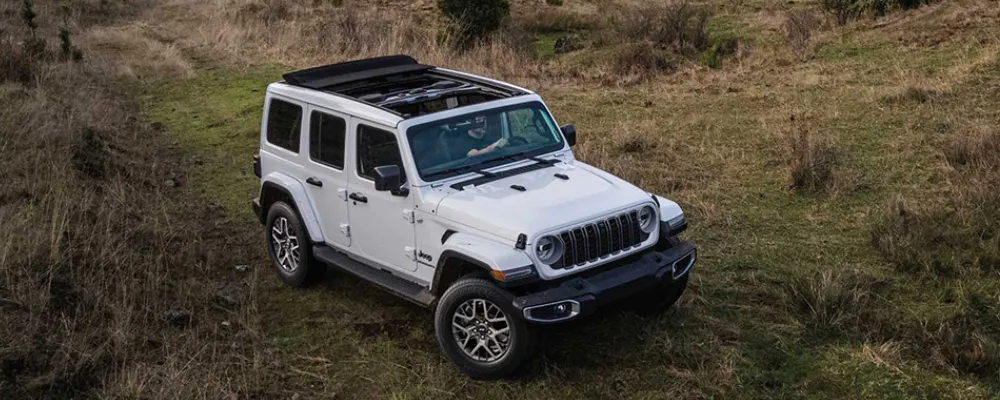 2026 Jeep Wrangler parked in a field